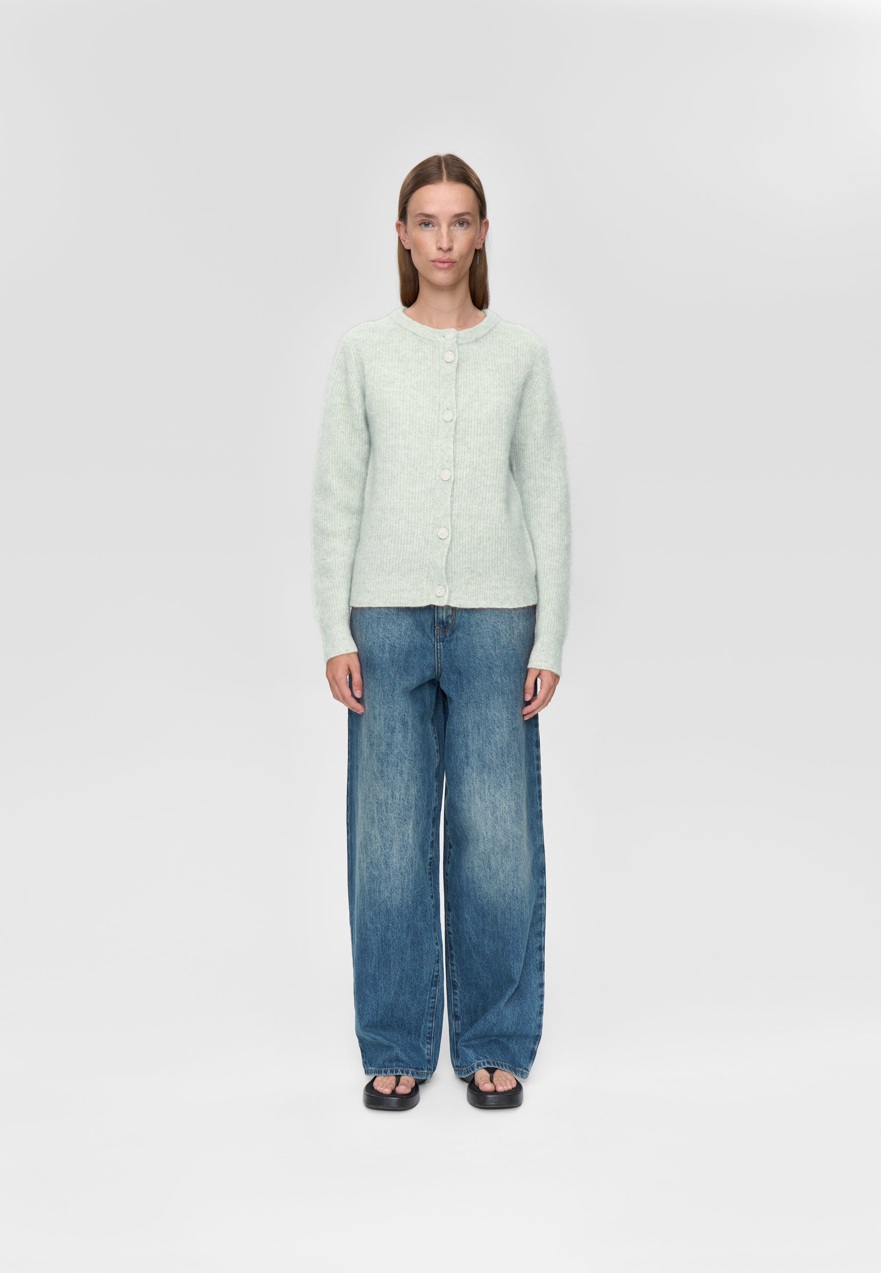 minimum female Kora cardigan 9965 Cardigan 5204 Morning Mist