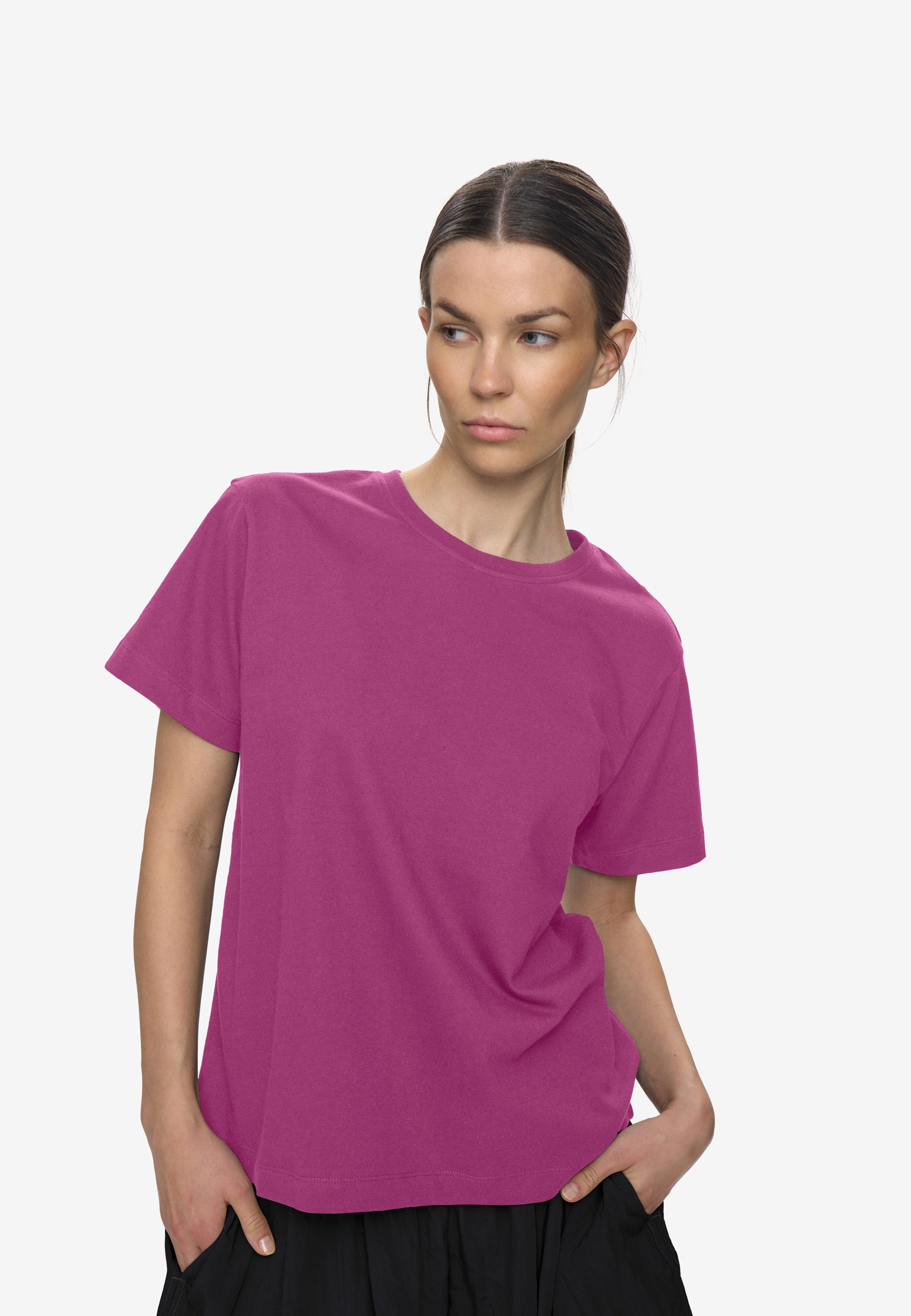 minimum female Lilou ss t-shirt G029 GOTS Short Sleeved T-shirt 2434 Festival Fuchsia