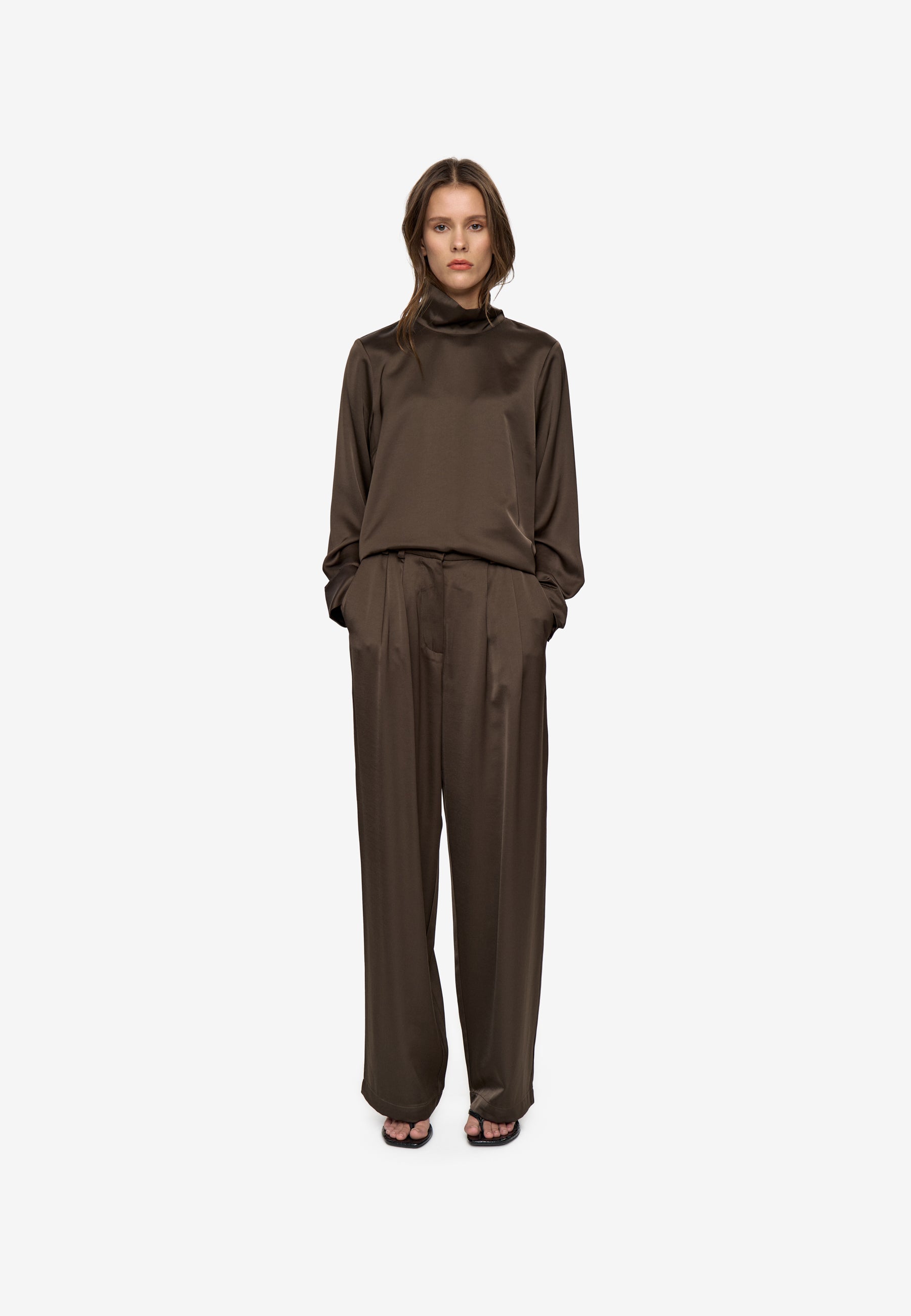 minimum female Lunay pants 4482 Casual Pants 0812 Turkish Coffee