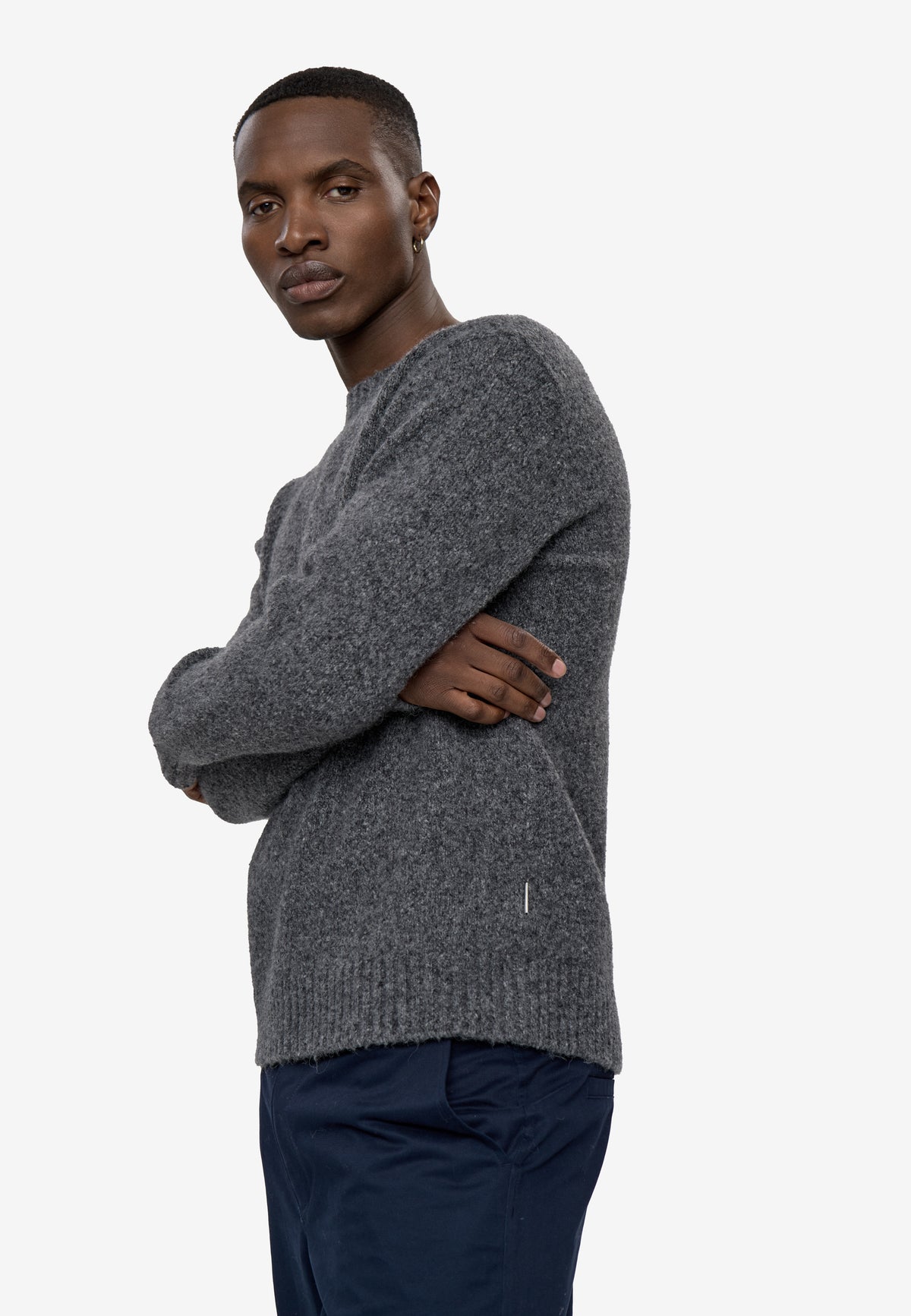 minimum male Roland knit 3815 Jumper 1312 Silver Mink