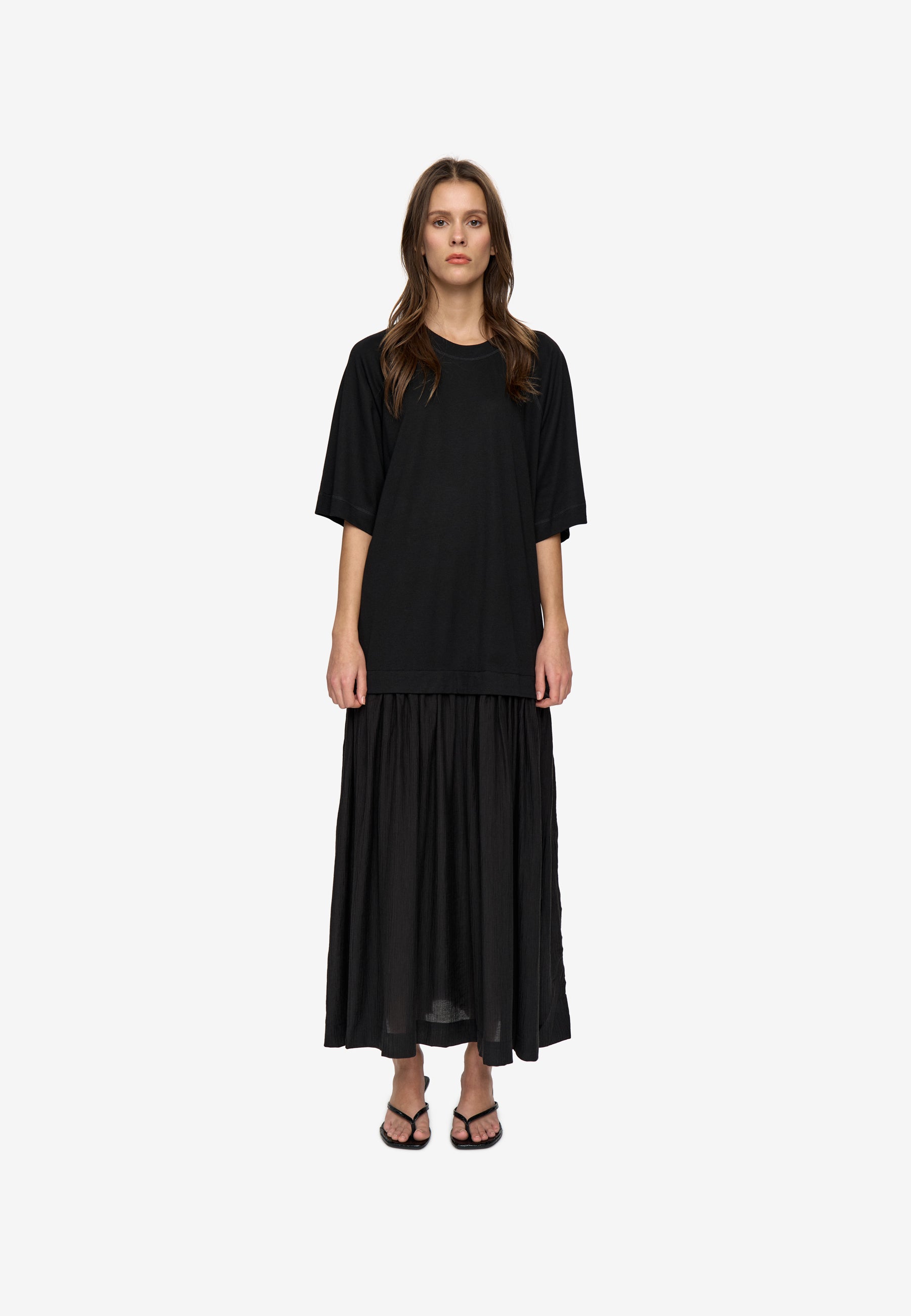 minimum female Wiley ss long dress 4772 Midi Dress 999 Black